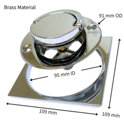 PSB0057 Roman Tub Drain Top with Tile Square 